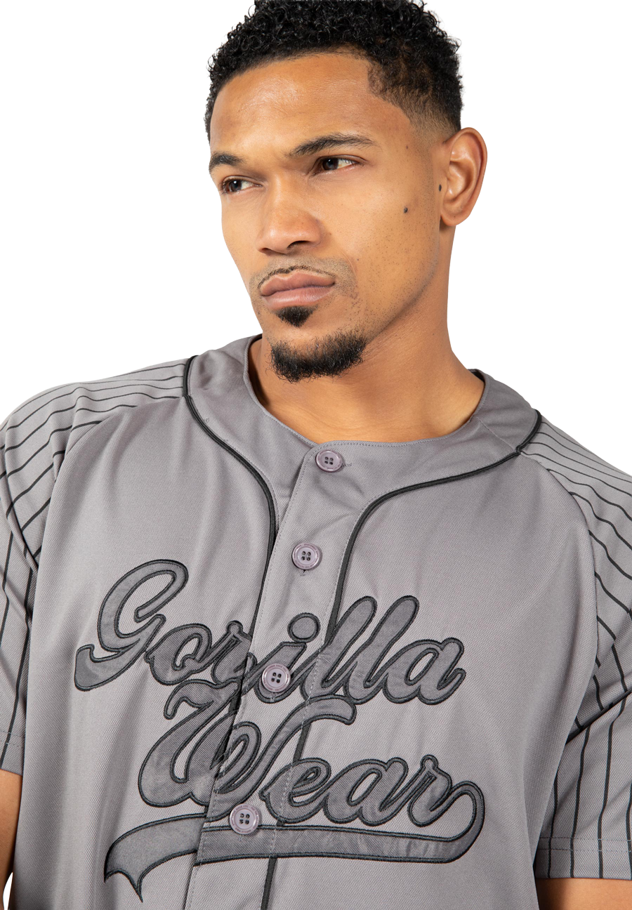 Gorilla Wear 82 Baseball Jersey T-Shirt & Tops Gray