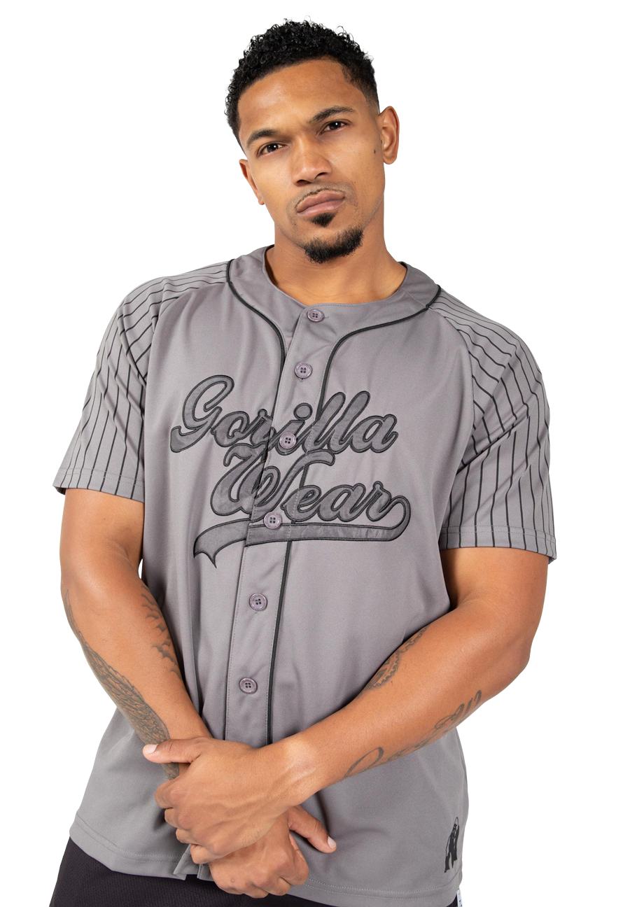 Gorilla Wear 82 Baseball Jersey T-Shirt & Tops Gray