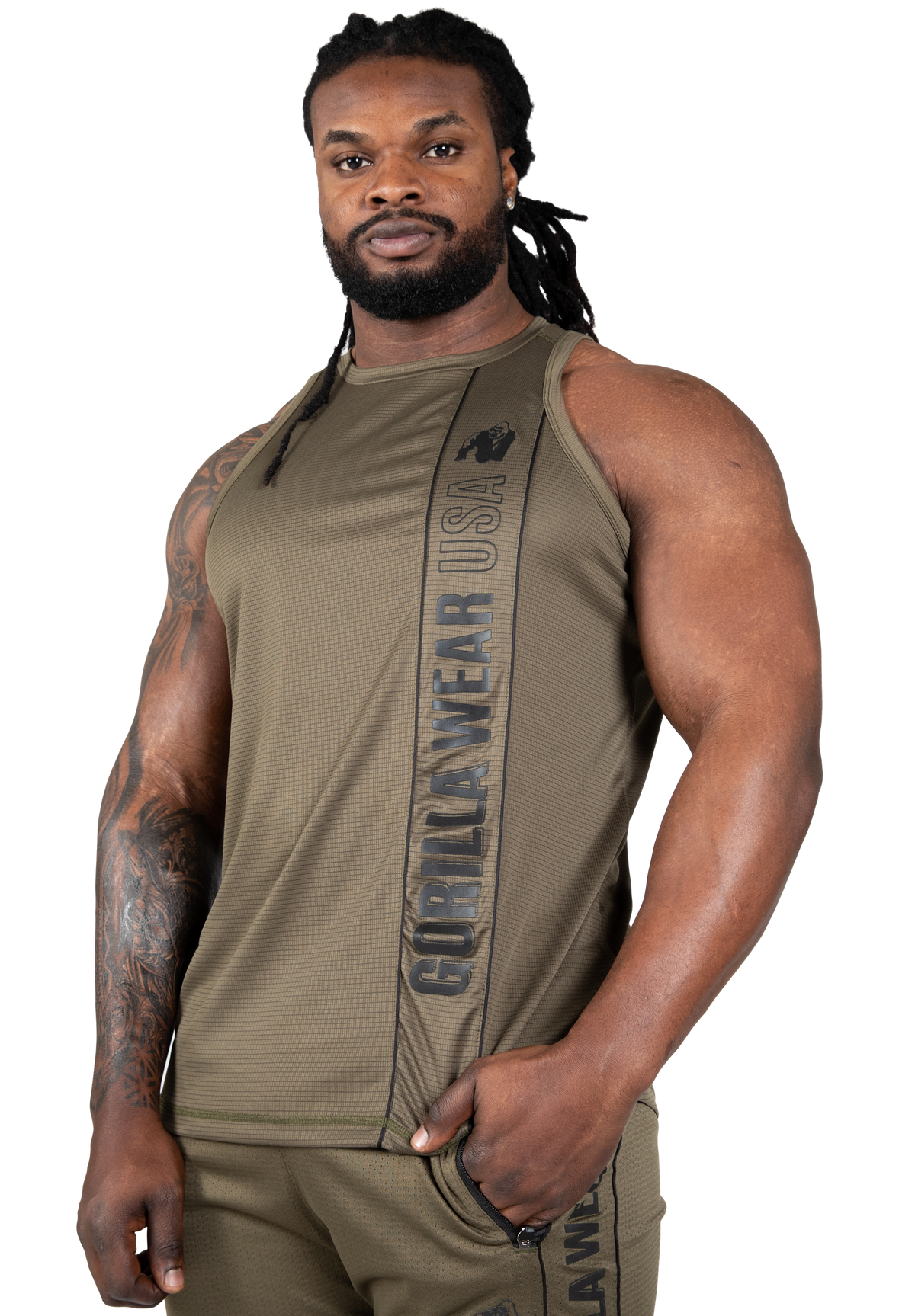 Gorilla Wear Branson Tank Top Tank Top Army Green/Black