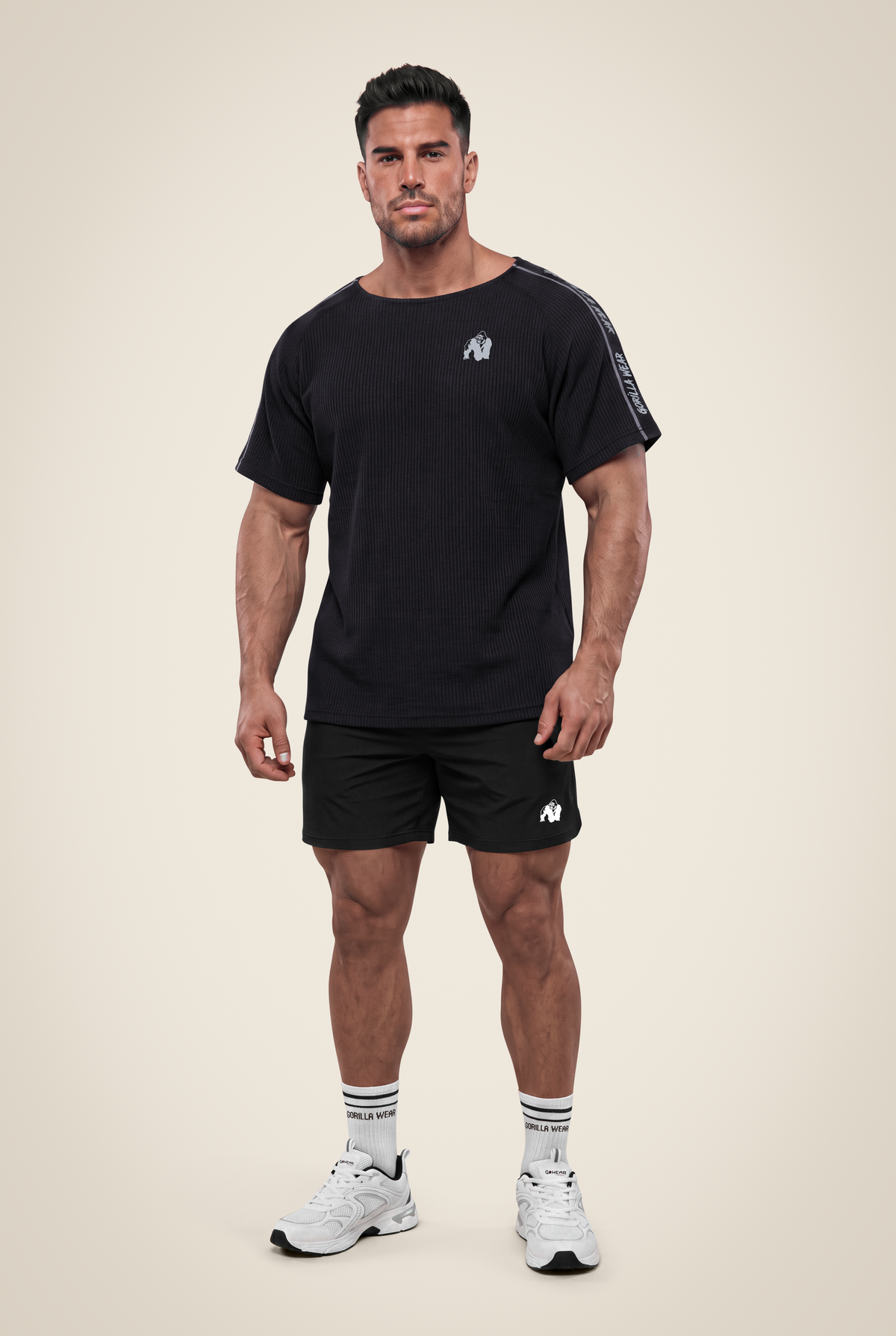 Gorilla Wear Buffalo Old School Workout Top T-Shirt & Tops Black/Gray