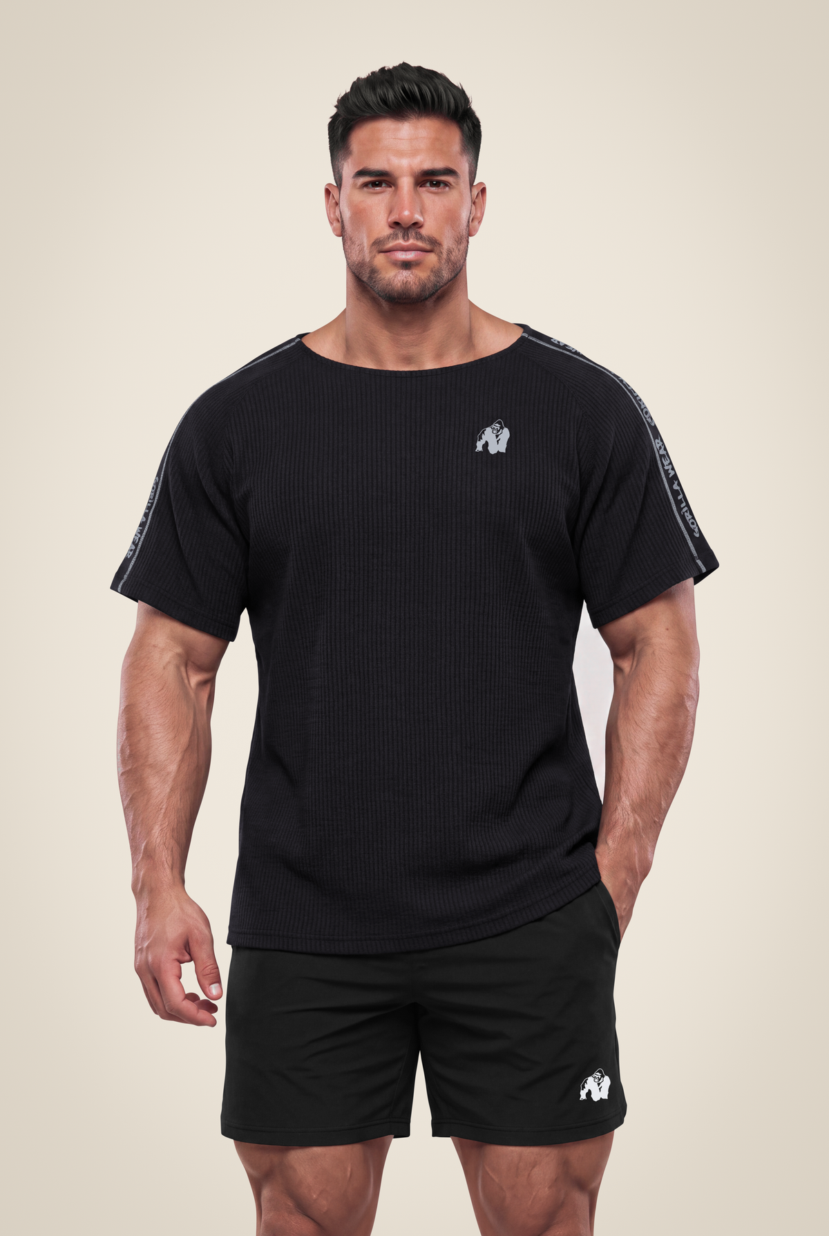Gorilla Wear Buffalo Old School Workout Top T-Shirt & Tops Black/Gray