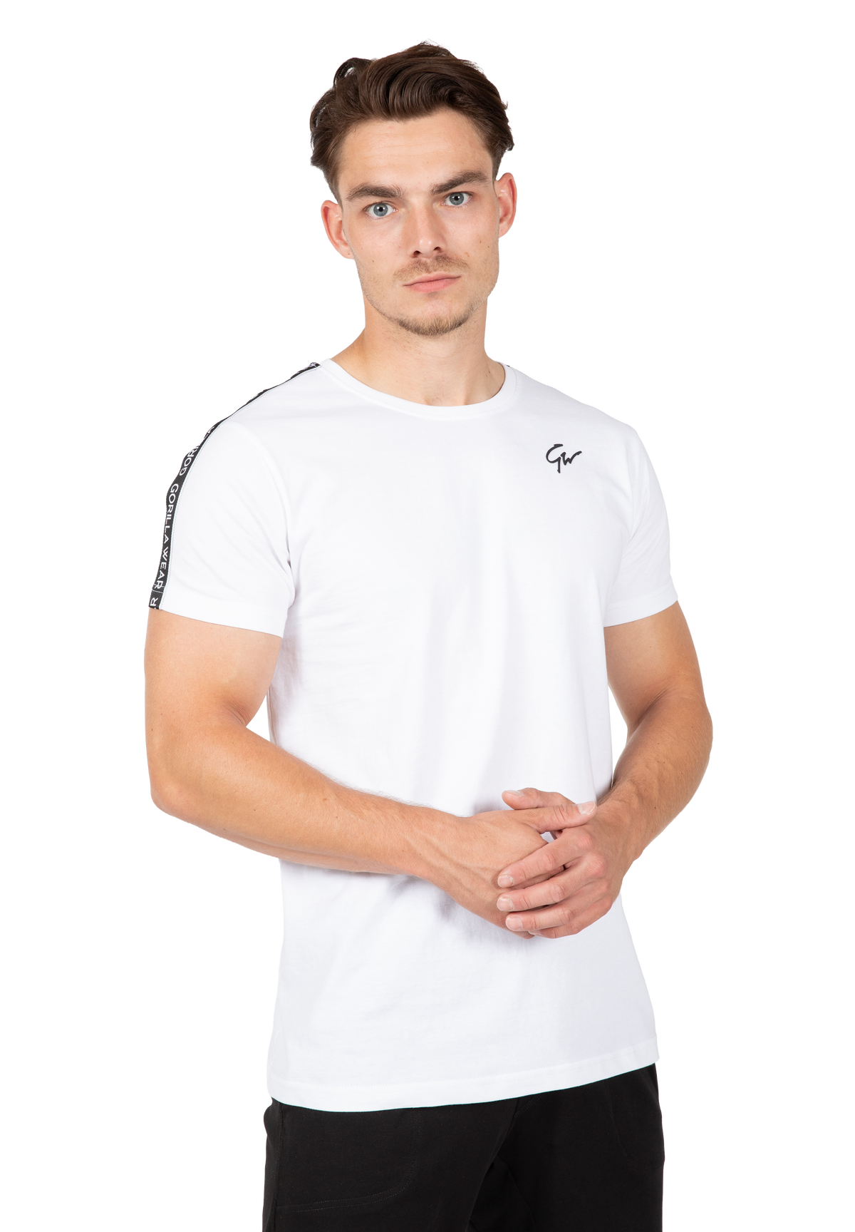 Chester T-shirt - White/Black – Gorilla Wear