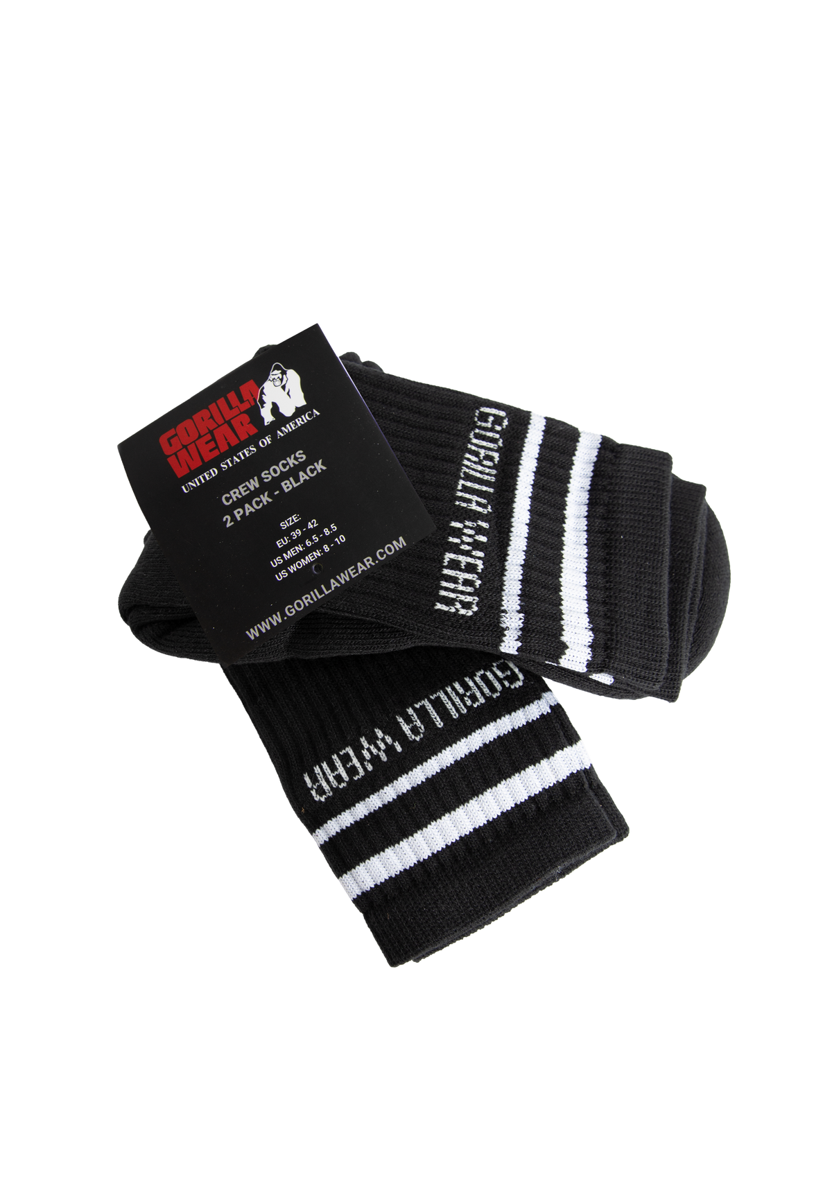 Gorilla Wear Crew Socks 2-Pack Socks Black
