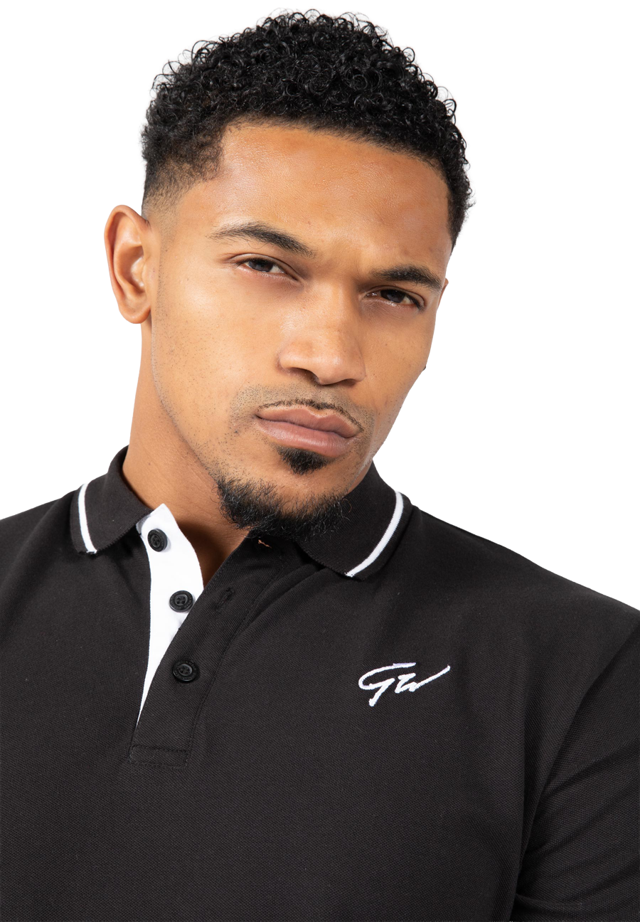 Gorilla Wear Delano Polo T-Shirt & Tops Black/White