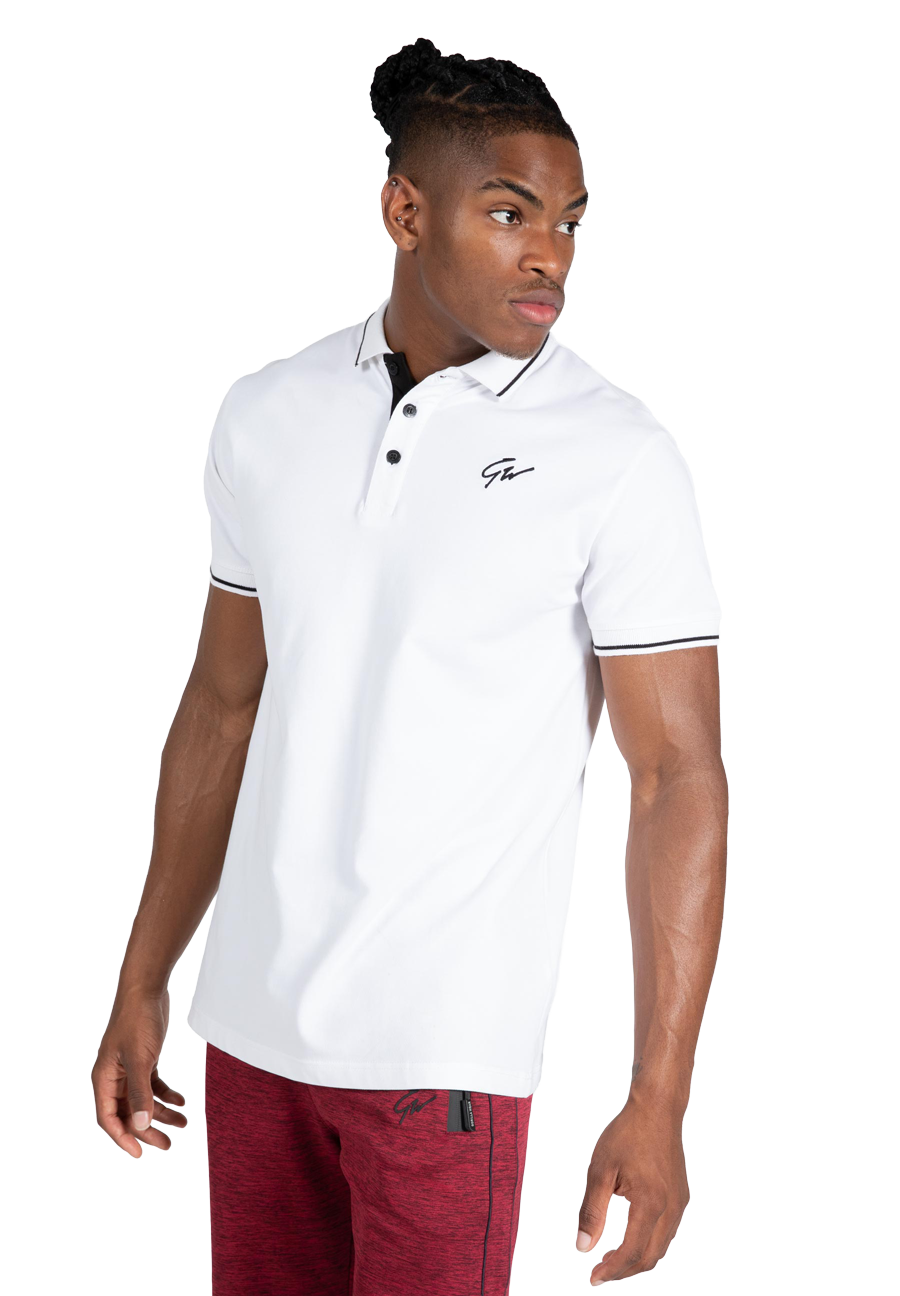 Gorilla Wear Delano Polo T-Shirt & Tops White/Black