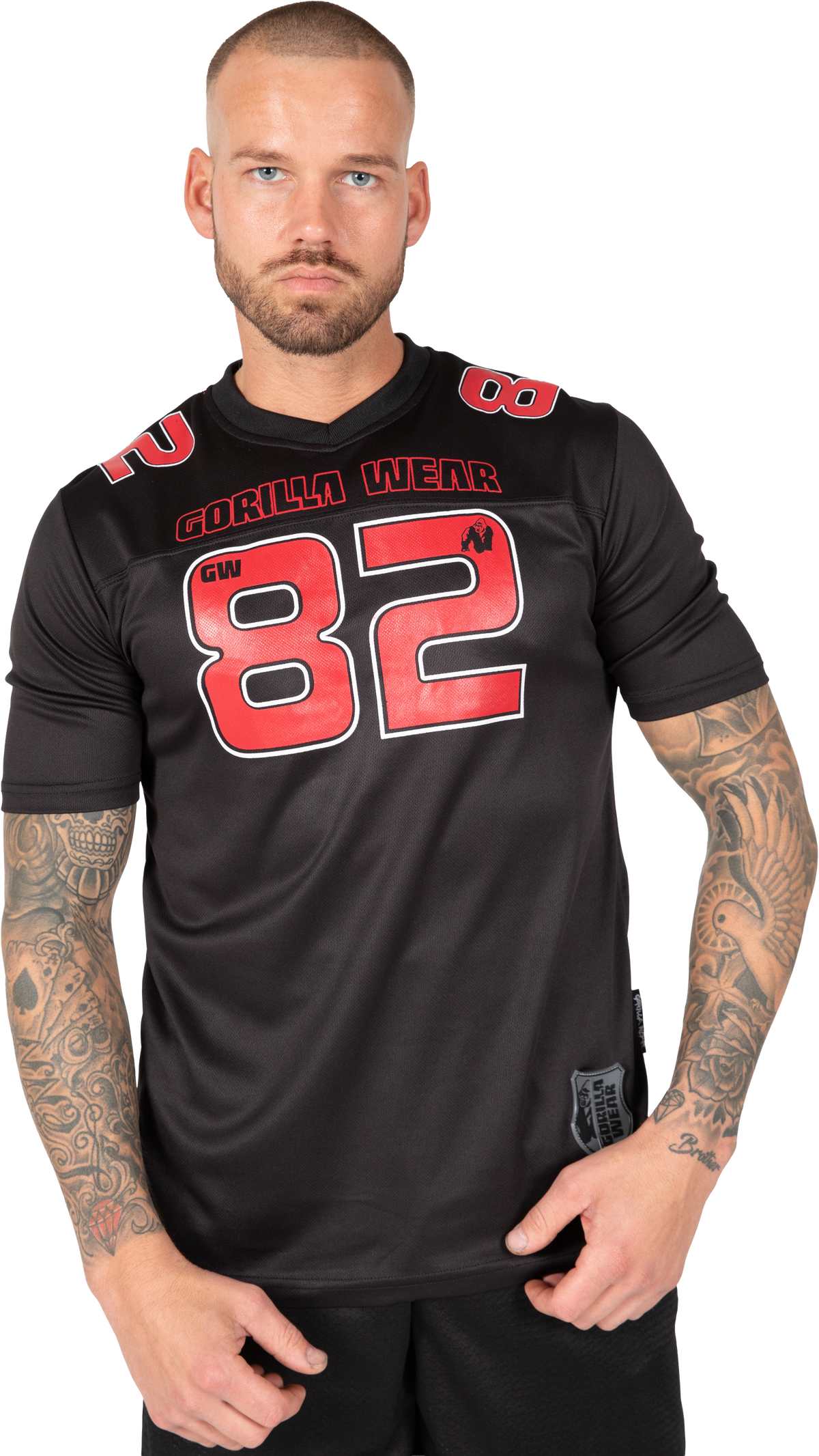 Gorilla Wear Fresno T-Shirt T-Shirt & Tops Black/Red