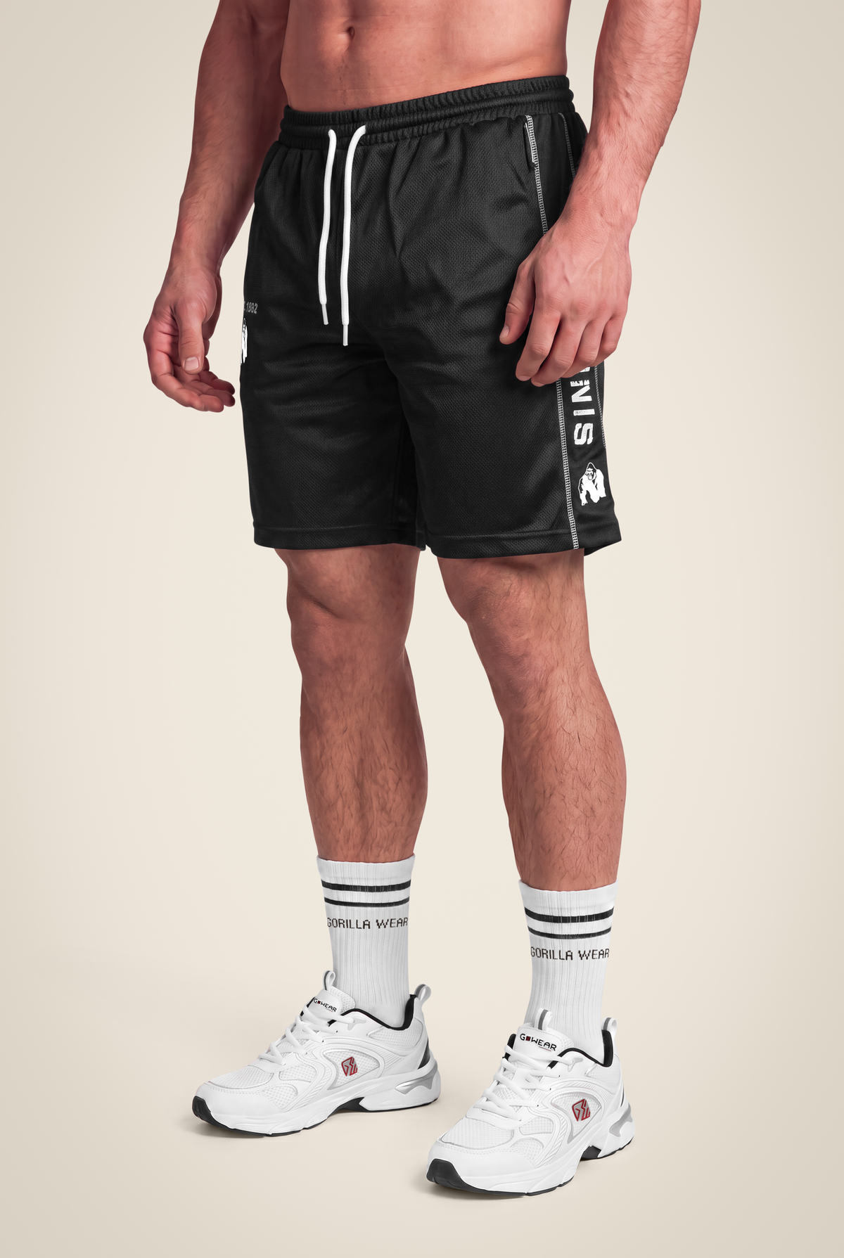 Gorilla Wear Functional Mesh Shorts Shorts Black/White