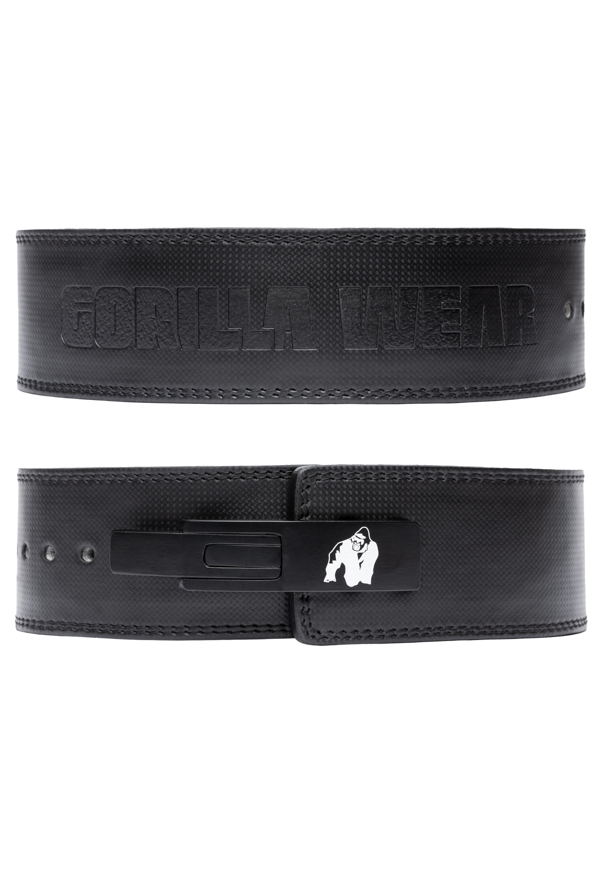 Gorilla Wear Gorilla Wear 4 Inch Carbon Leather Lever Belt Lifting Belts Black