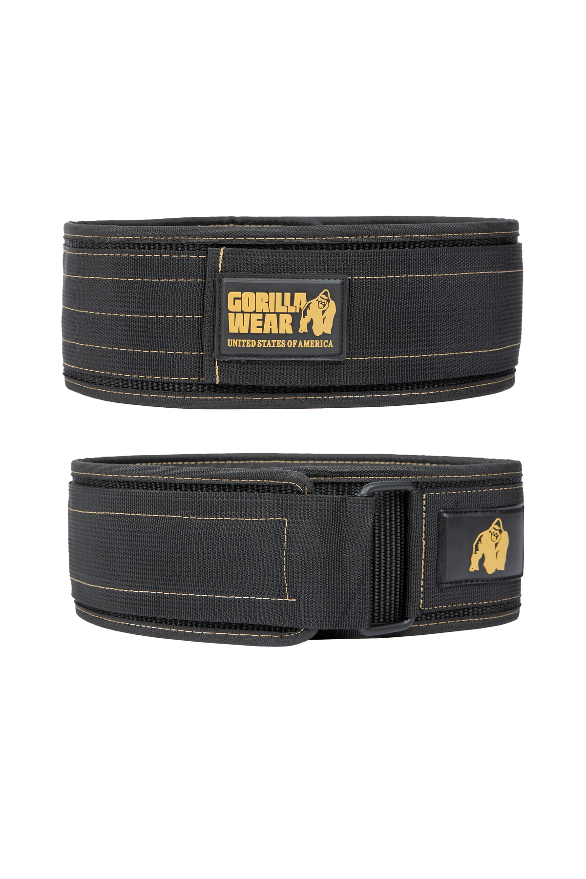 Gorilla Wear Gorilla Wear 4 Inch Nylon Lifting Belt Lifting Belts Black/Gold