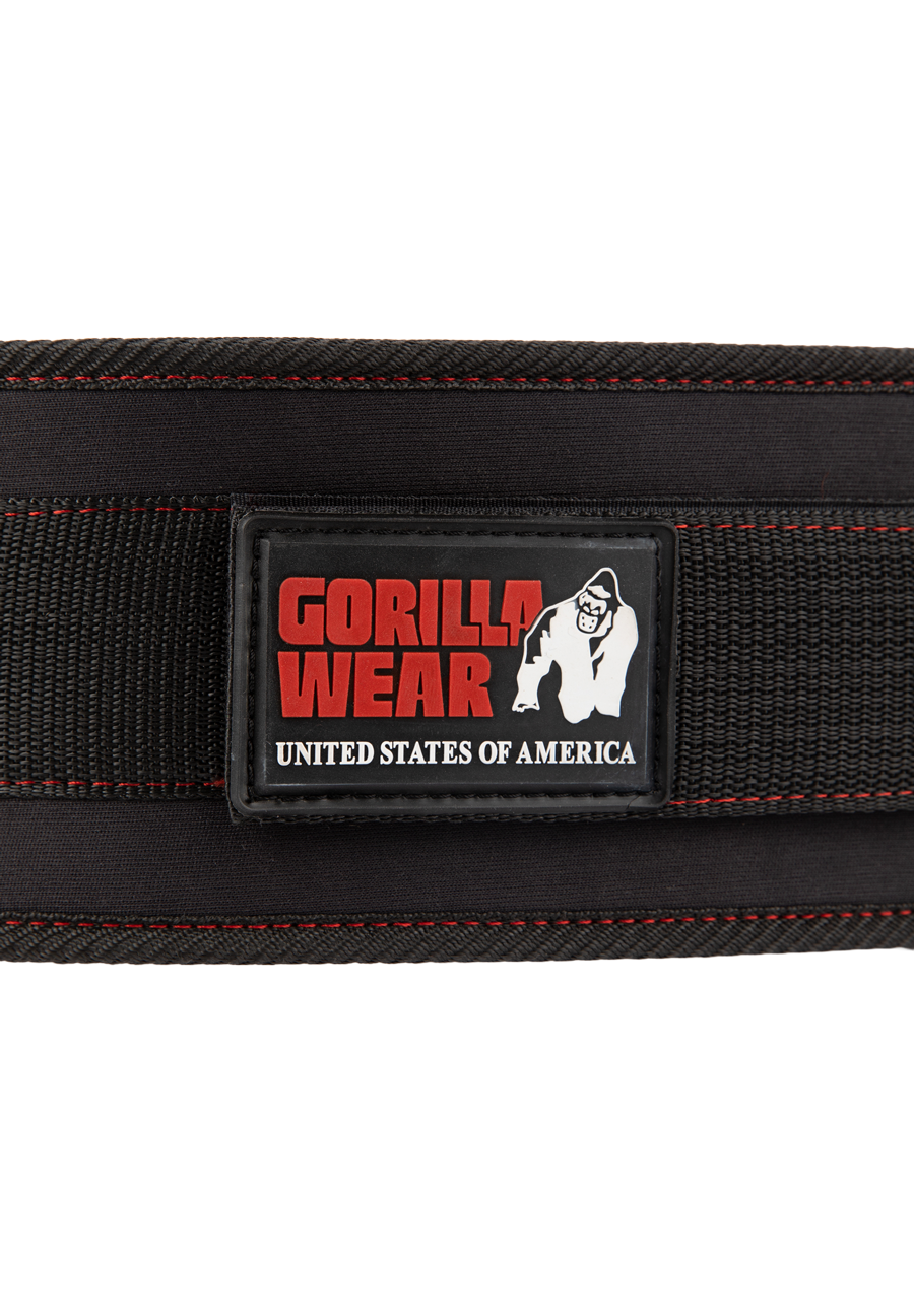 Gorilla Wear Gorilla Wear 4 Inch Women's Lifting Belt Lifting Belts Black/Red Stitched