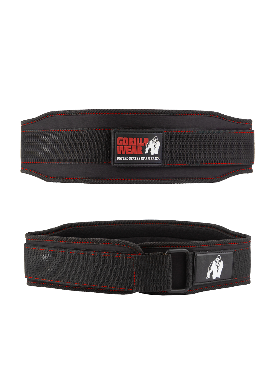 Gorilla Wear Gorilla Wear 4 Inch Women's Lifting Belt Lifting Belts Black/Red Stitched