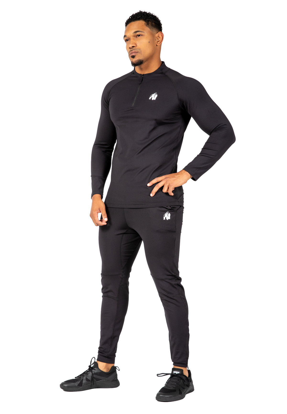 Gorilla Wear Hamilton Hybrid Long Sleeve T-Shirt & Tops Black