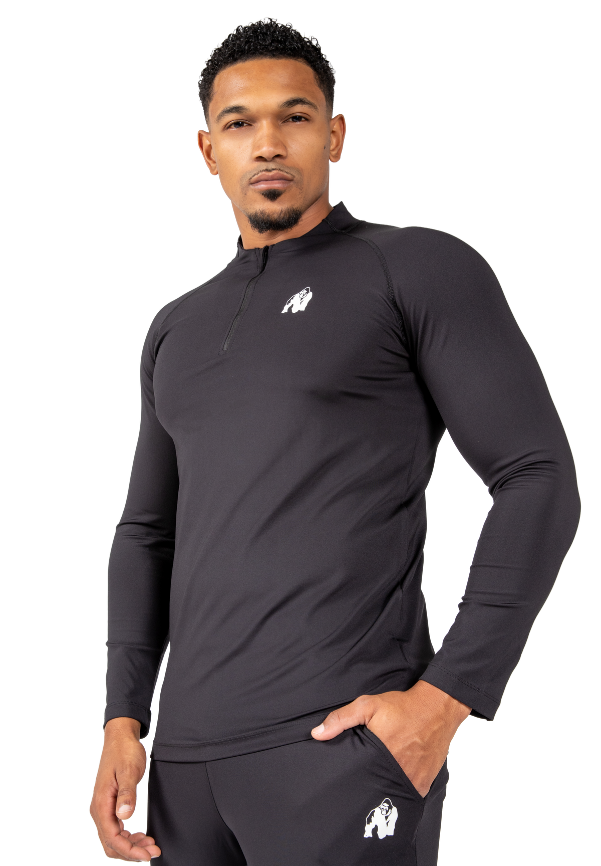 Gorilla Wear Hamilton Hybrid Long Sleeve T-Shirt & Tops Black