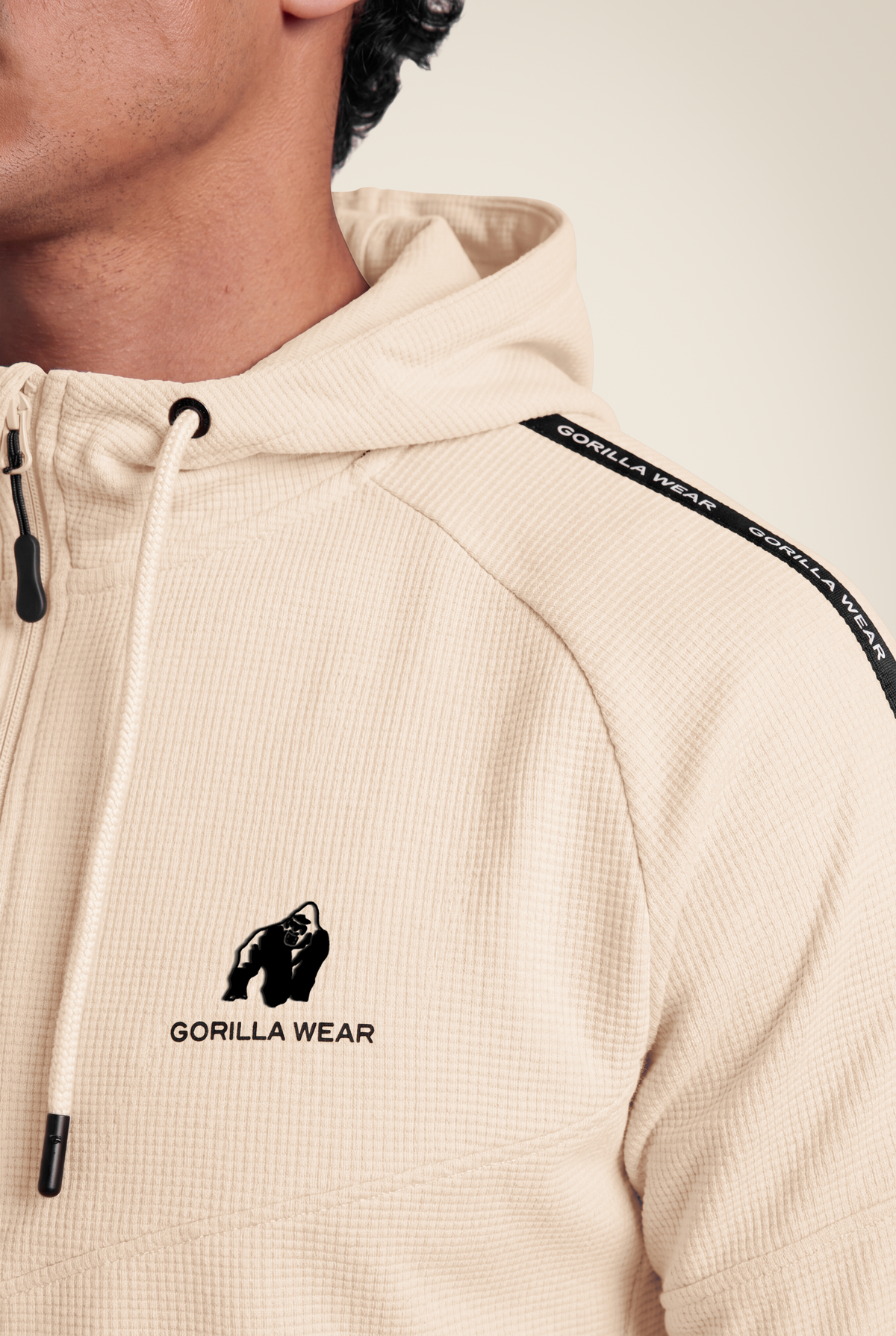 Gorilla Wear Harvey Hooded Track Jacket Jacket Beige