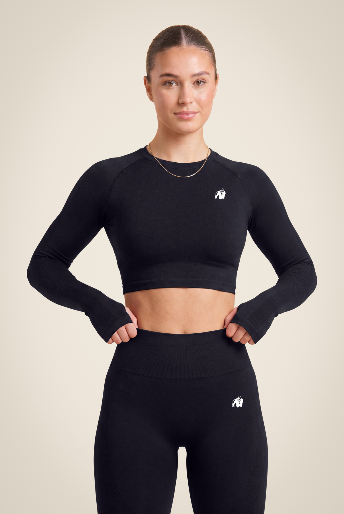 Gorilla Wear Hilton Seamless Long Sleeve T-Shirt & Tops Black