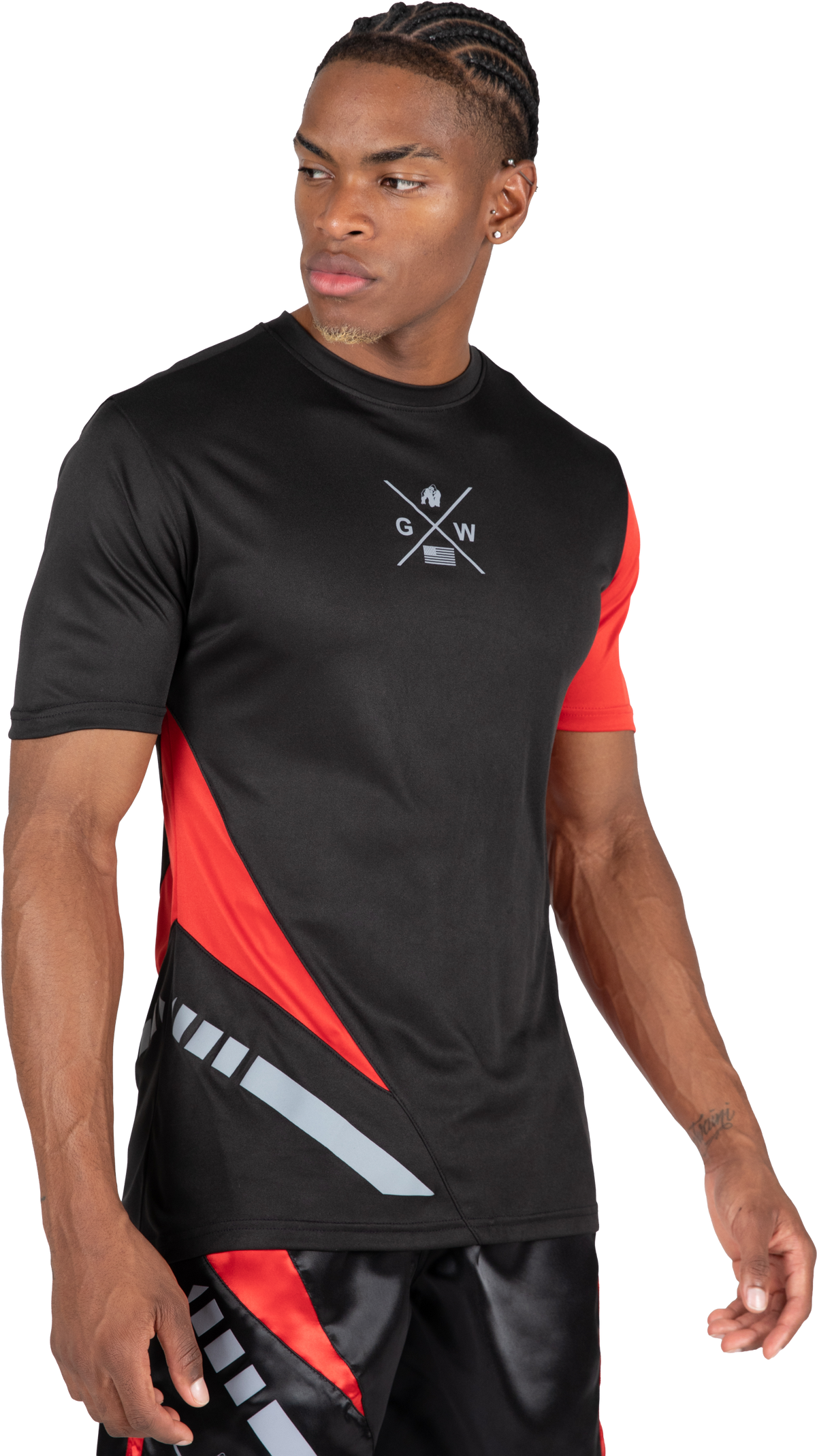 Gorilla Wear Hornell T-Shirt T-Shirt & Tops Black/Red