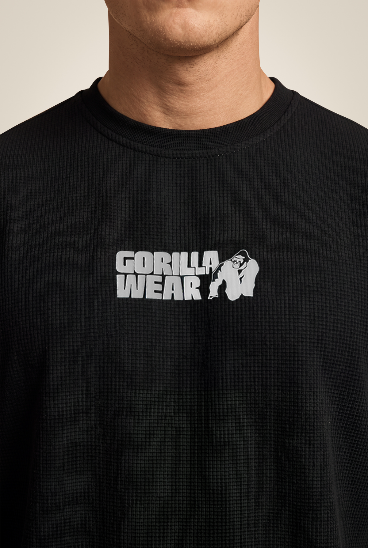 Idaho Oversized Waffle T-Shirt - Black – Gorilla Wear
