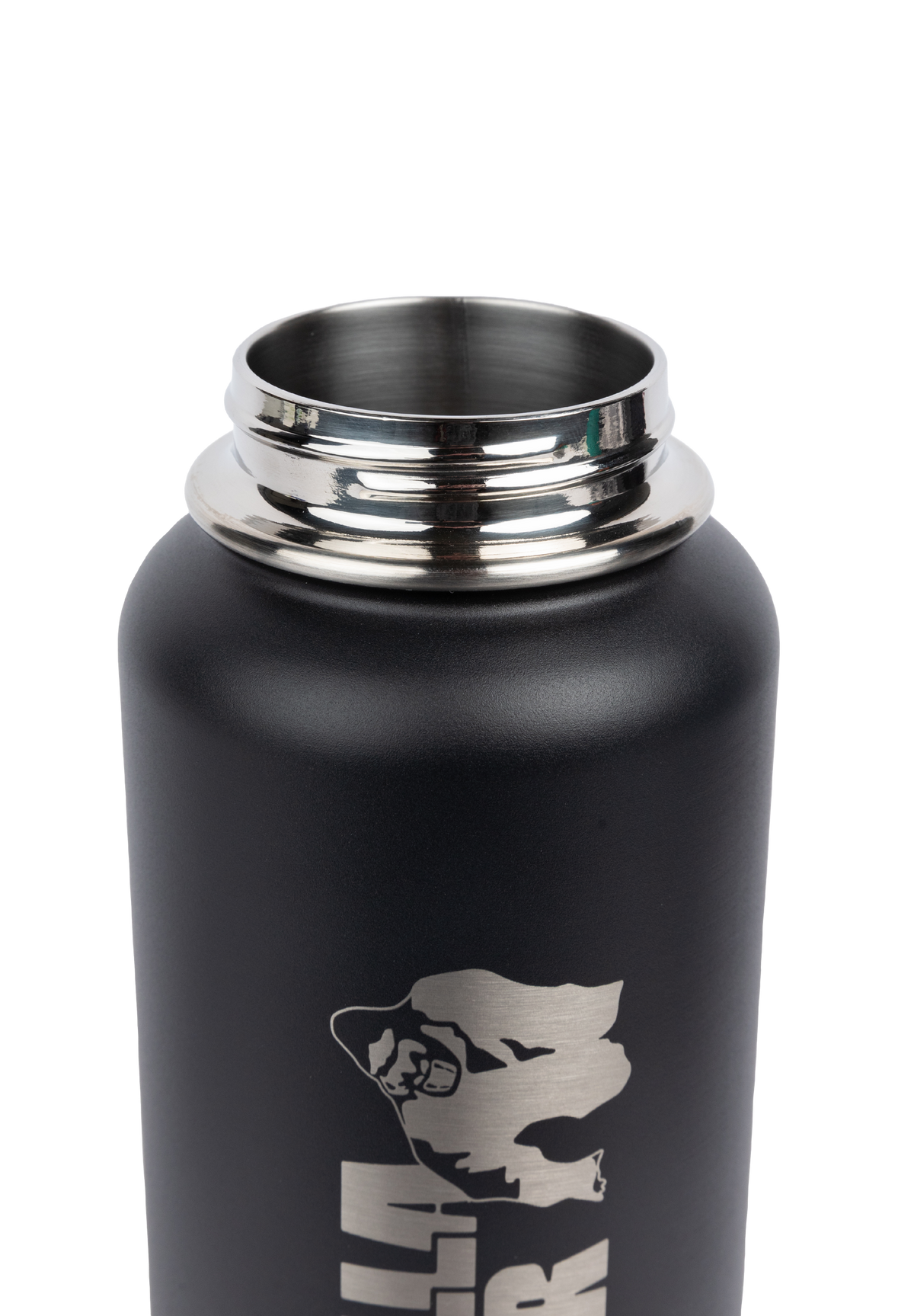 Gorilla Wear Insulated Stainless Steel Water Bottle 1000ML Shakers & Bottles Black