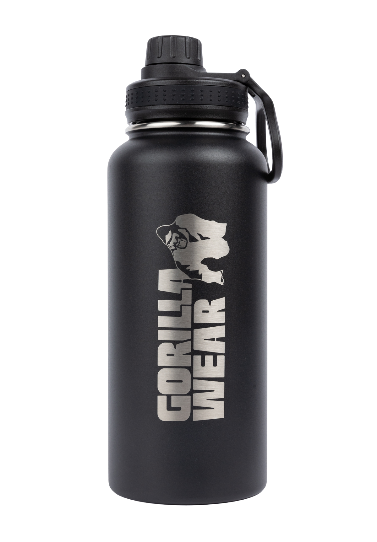 Gorilla Wear Insulated Stainless Steel Water Bottle 1000ML Shakers & Bottles Black