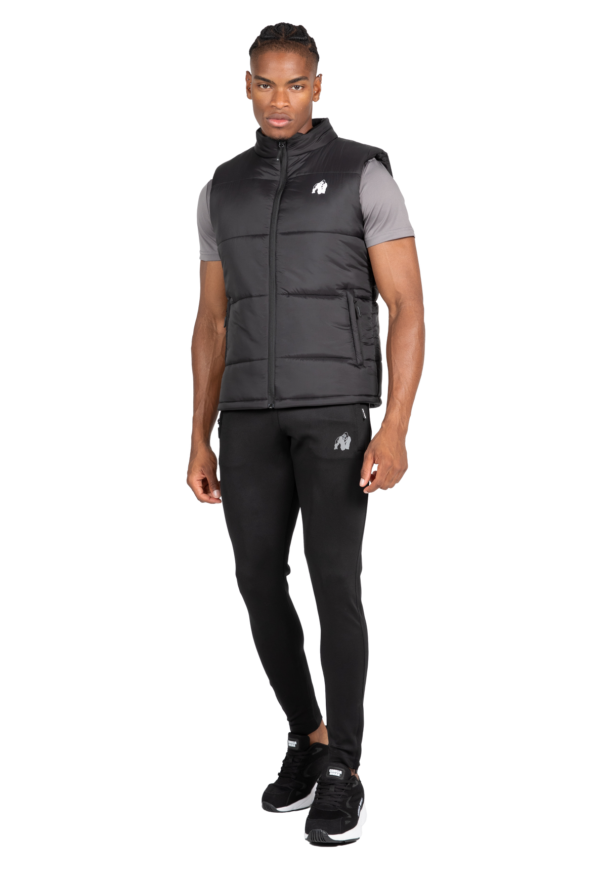 Gorilla Wear Irvine Puffer Vest Jacket Black