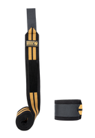 Gorilla Wear Knee Wraps 200CM Lifting Straps & Wraps Black/Gold