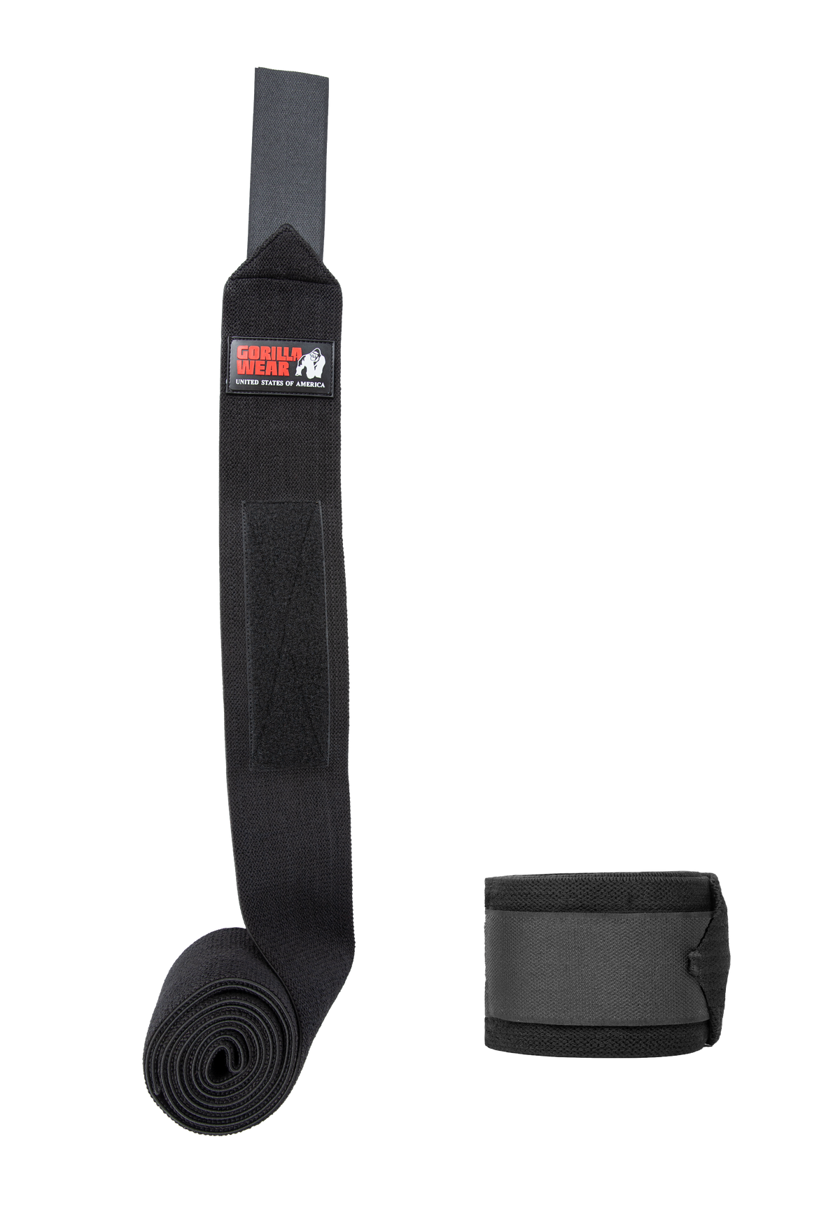 Gorilla Wear Knee Wraps 250CM Lifting Straps & Wraps Black