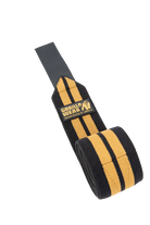 Gorilla Wear Knee Wraps 250CM Lifting Straps & Wraps Black/Gold