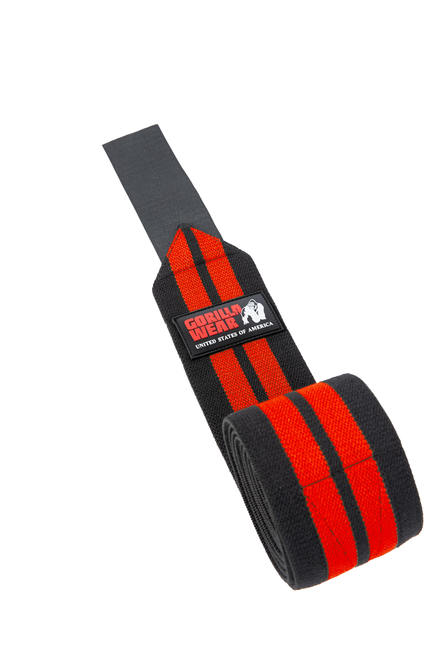 Gorilla Wear Knee Wraps 250CM Lifting Straps & Wraps Black/Red