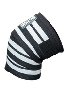 Gorilla Wear Knee Wraps 250CM Lifting Straps & Wraps Black/White