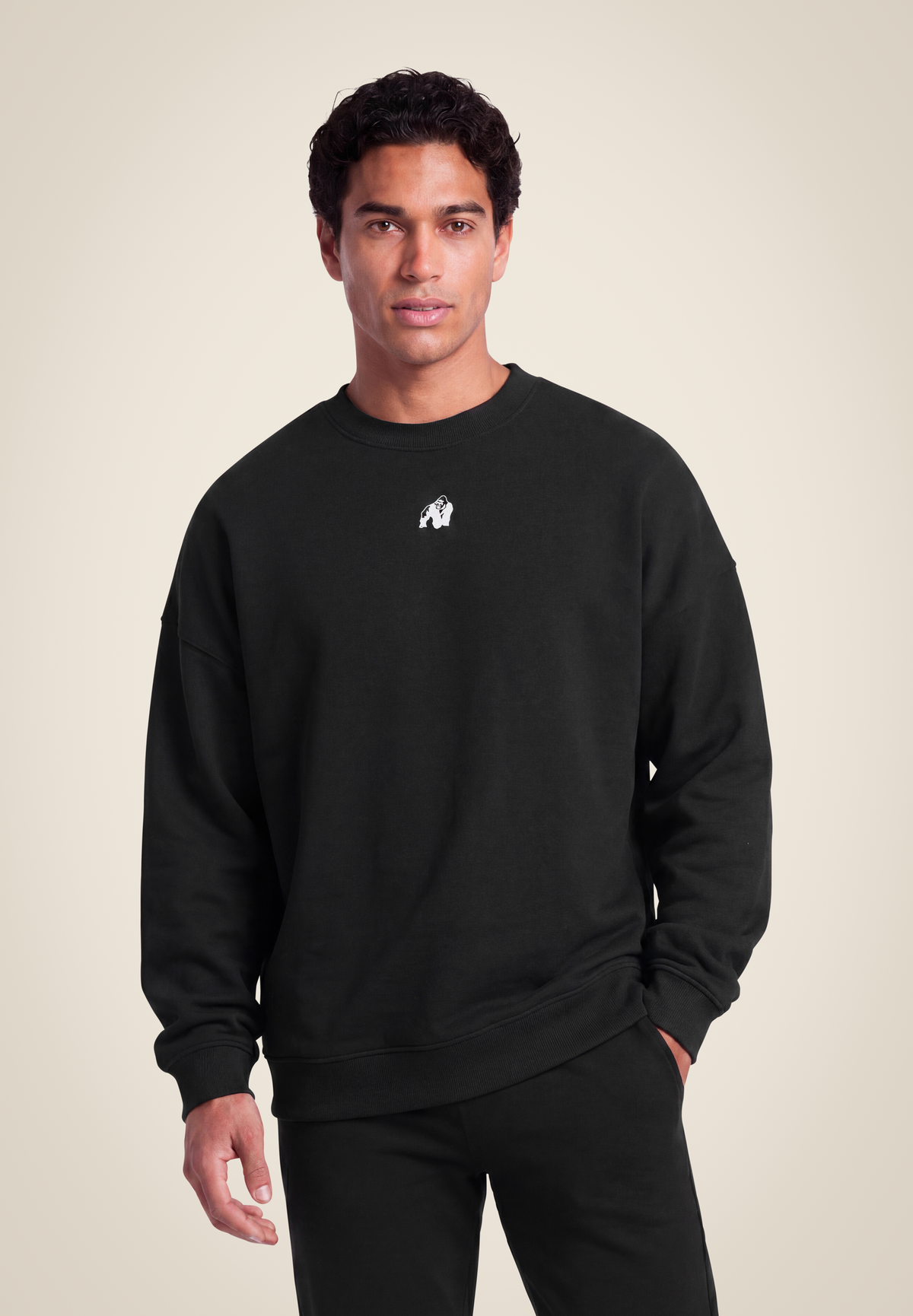 Gorilla Wear Leeds Oversized Sweater Hoodie & Sweatshirt Black