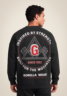 Gorilla Wear Leeds Oversized Sweater Hoodie & Sweatshirt Black