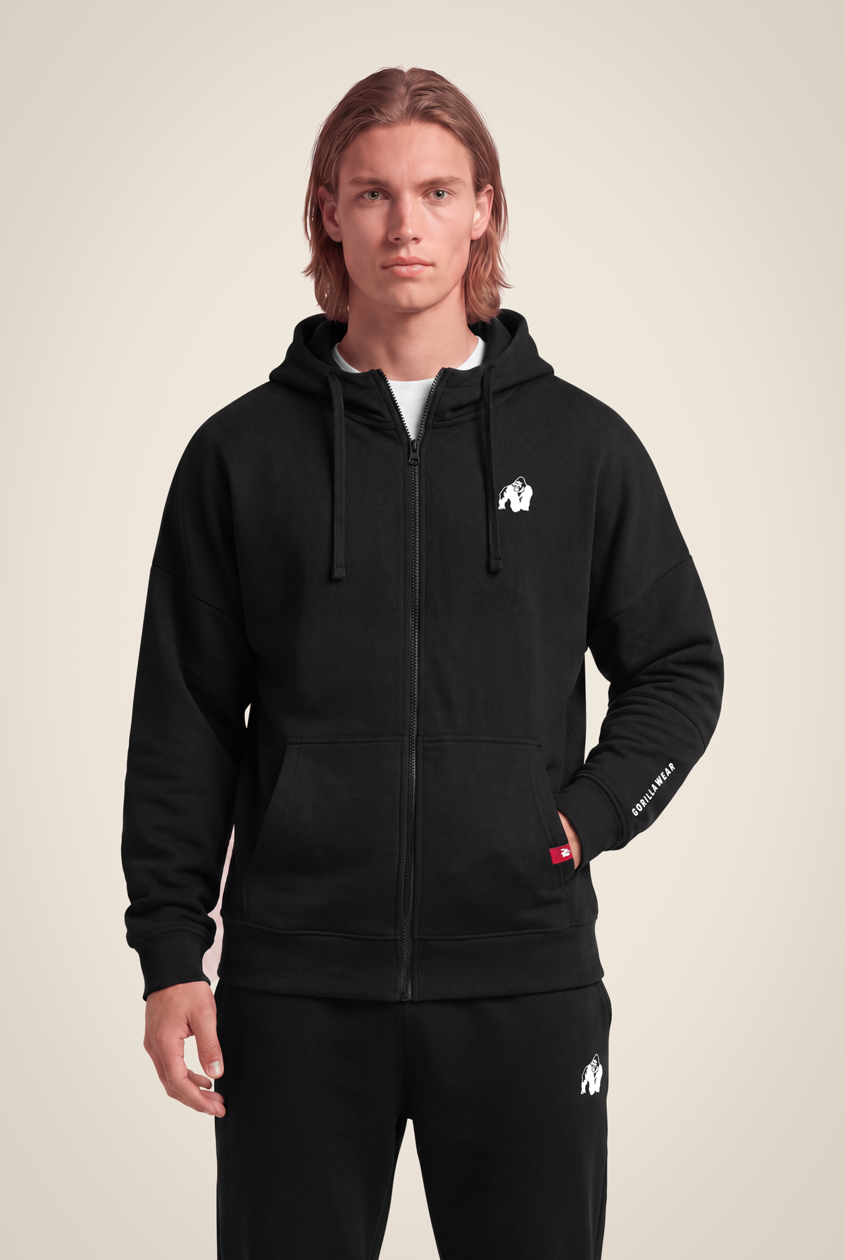 Leon Zipped Hoodie - Black – Gorilla Wear
