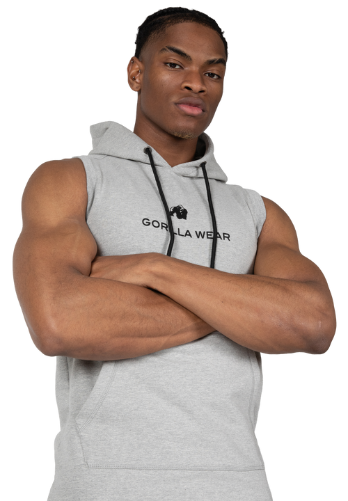 Lincoln Sleeveless Hoodie - Gray – Gorilla Wear
