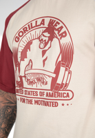 Gorilla Wear Logan Oversized T-Shirt T-Shirt & Tops Beige/Red