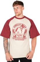 Gorilla Wear Logan Oversized T-Shirt T-Shirt & Tops Beige/Red