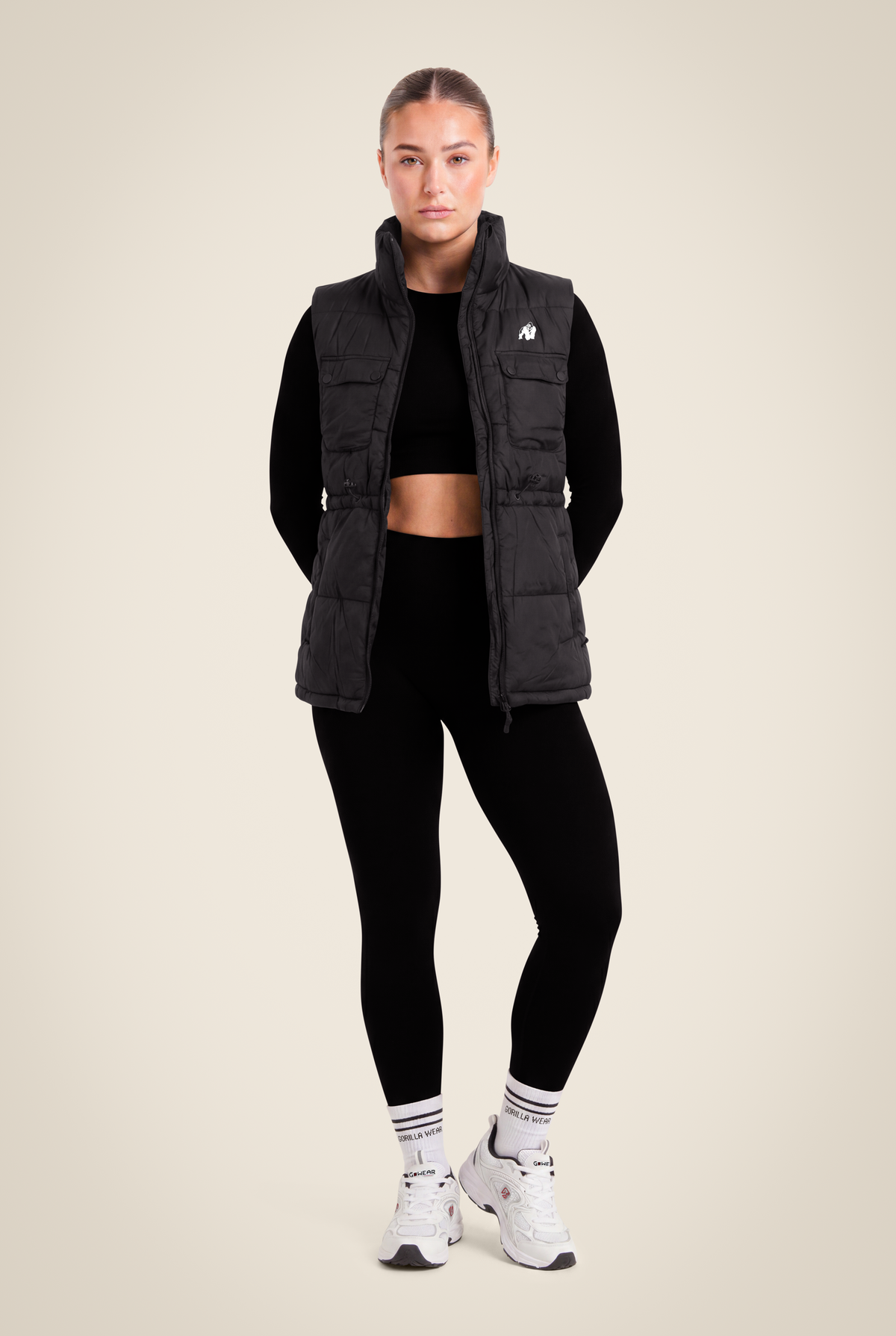 Gorilla Wear Lucia Puffer Vest Jacket Black