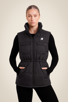 Gorilla Wear Lucia Puffer Vest Jacket Black