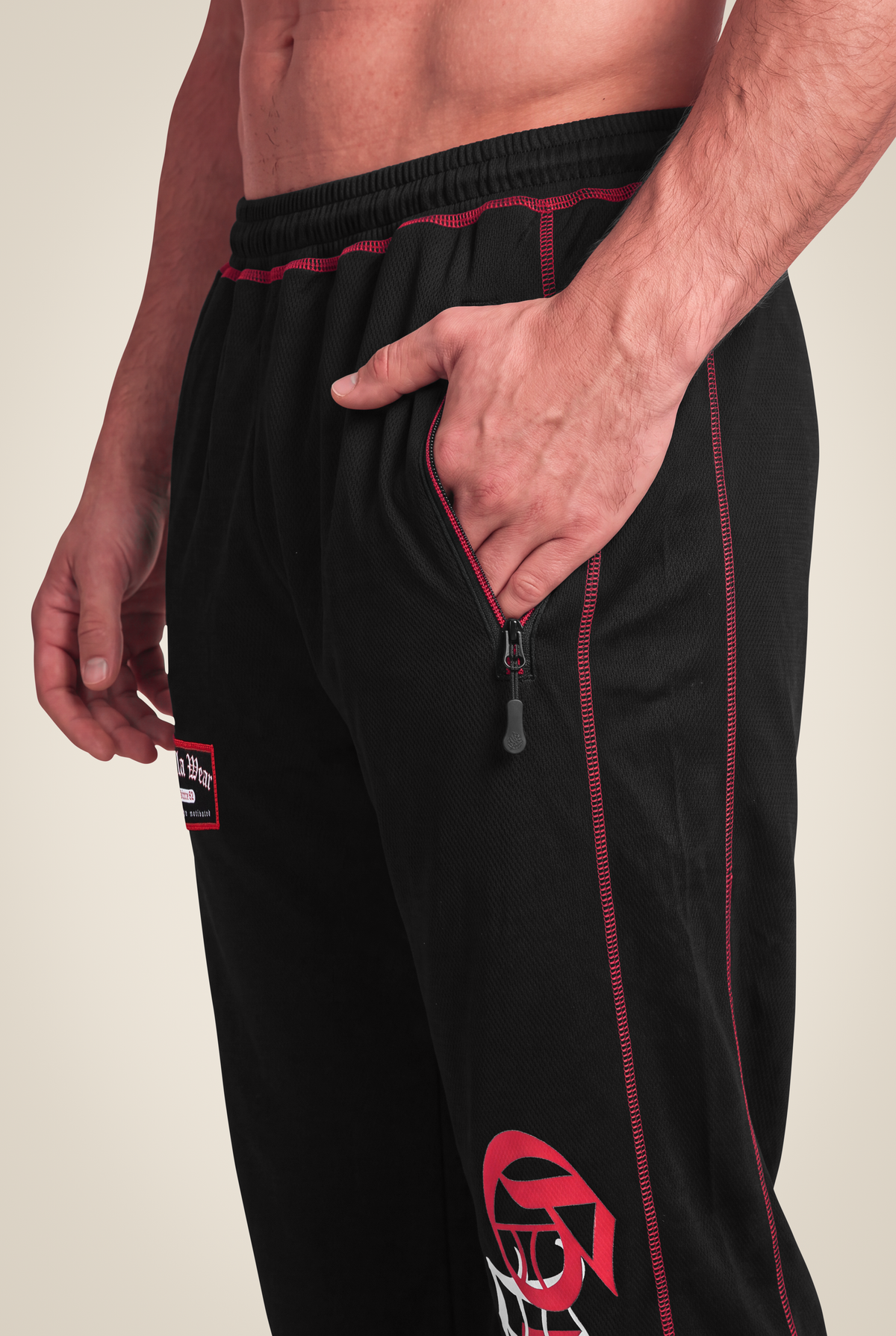 Gorilla Wear Marlow Mesh Pants Pants Black/Red