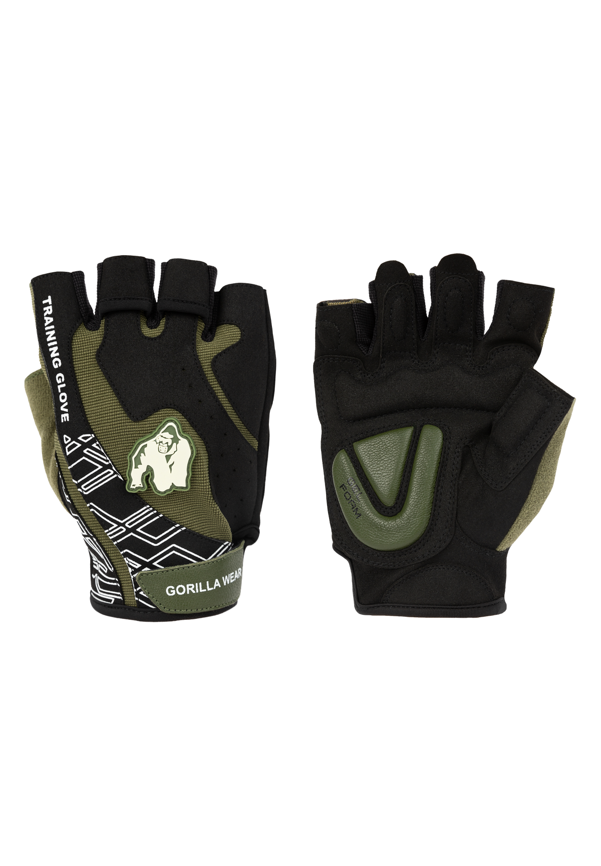 Gorilla Wear Mitchell Training Gloves 2.0 Workout Gloves & Grips Black/Army Green