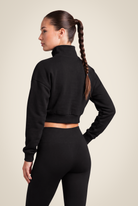 Gorilla Wear Ocala Cropped Half-Zip Sweatshirt Hoodie & Sweatshirt Black