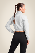 Gorilla Wear Ocala Cropped Half-Zip Sweatshirt Hoodie & Sweatshirt Gray