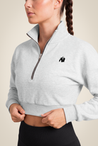 Gorilla Wear Ocala Cropped Half-Zip Sweatshirt Hoodie & Sweatshirt Gray