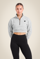 Gorilla Wear Ocala Cropped Half-Zip Sweatshirt Hoodie & Sweatshirt Gray
