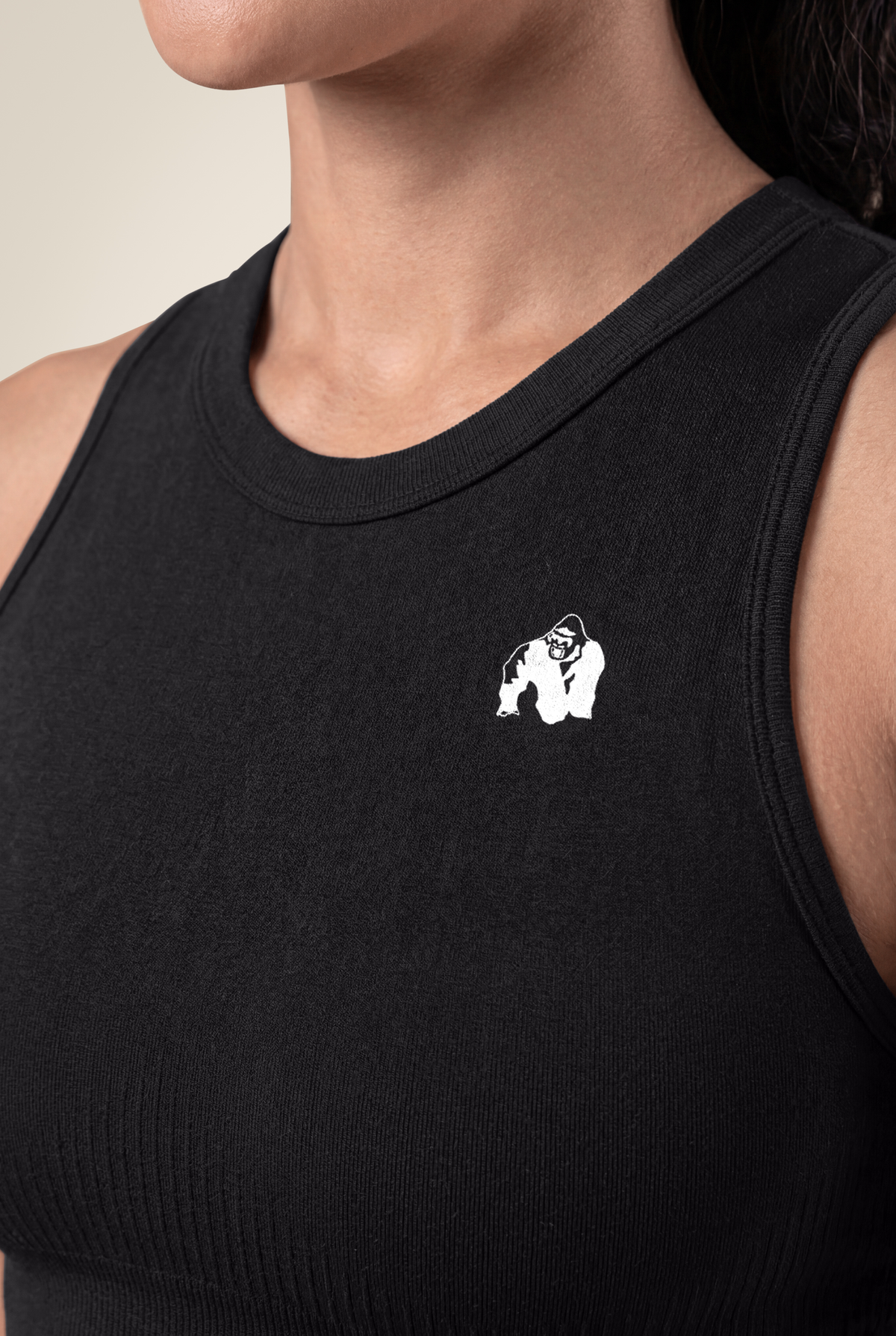 Gorilla Wear Olivia Seamless Crop Top T-Shirt & Tops Black