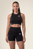 Gorilla Wear Olivia Seamless Crop Top T-Shirt & Tops Black