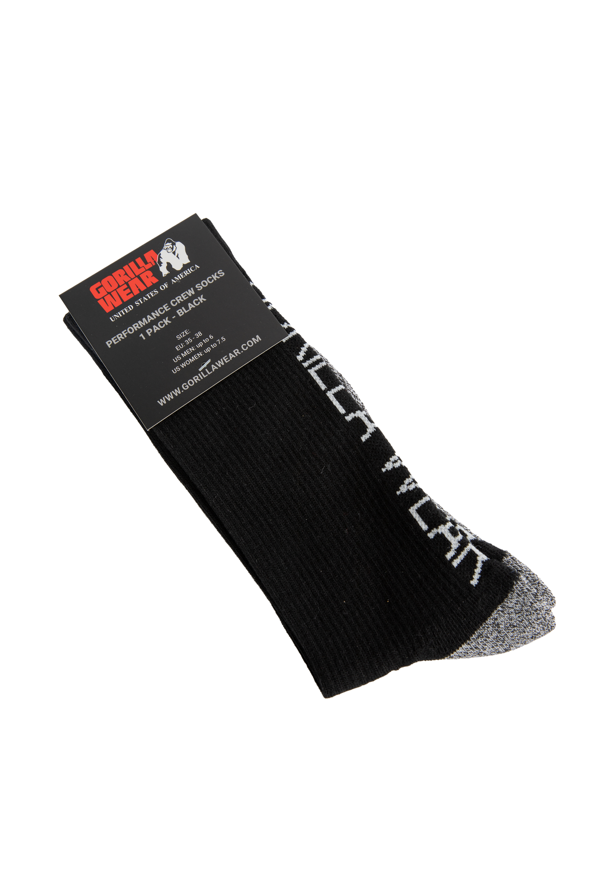 Gorilla Wear Performance Crew Socks Socks Black
