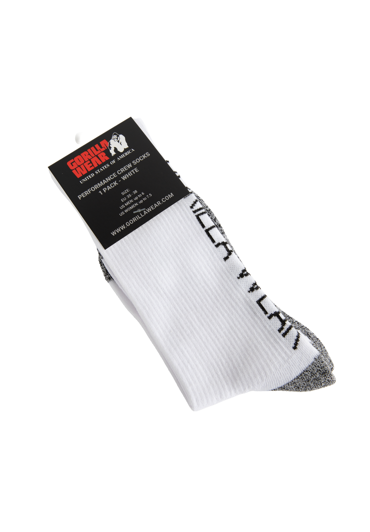 Gorilla Wear Performance Crew Socks Socks White