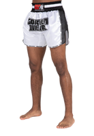 Gorilla Wear Piru Muay Thai Shorts Fight Gear White/Black