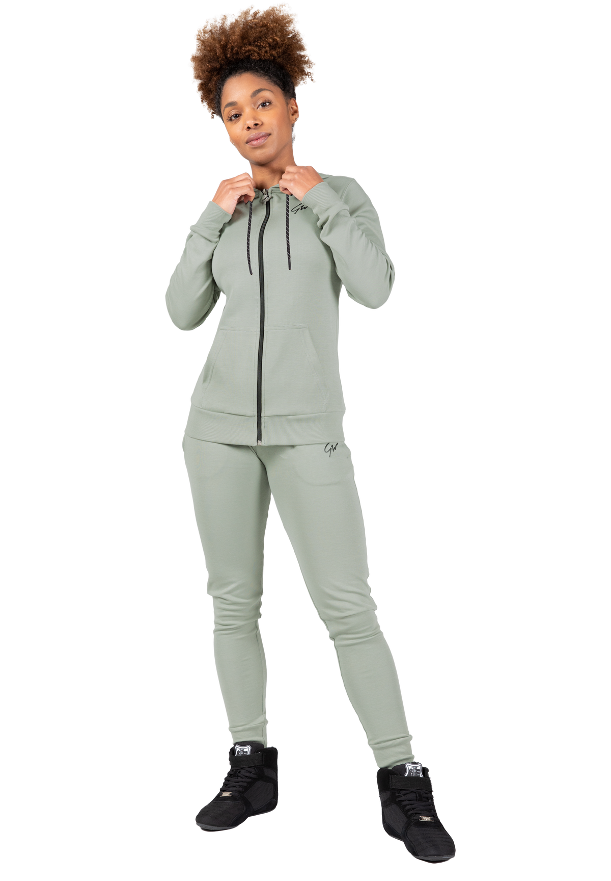 Gorilla Wear Pixley Zipped Hoodie Hoodie & Sweatshirt Light Green