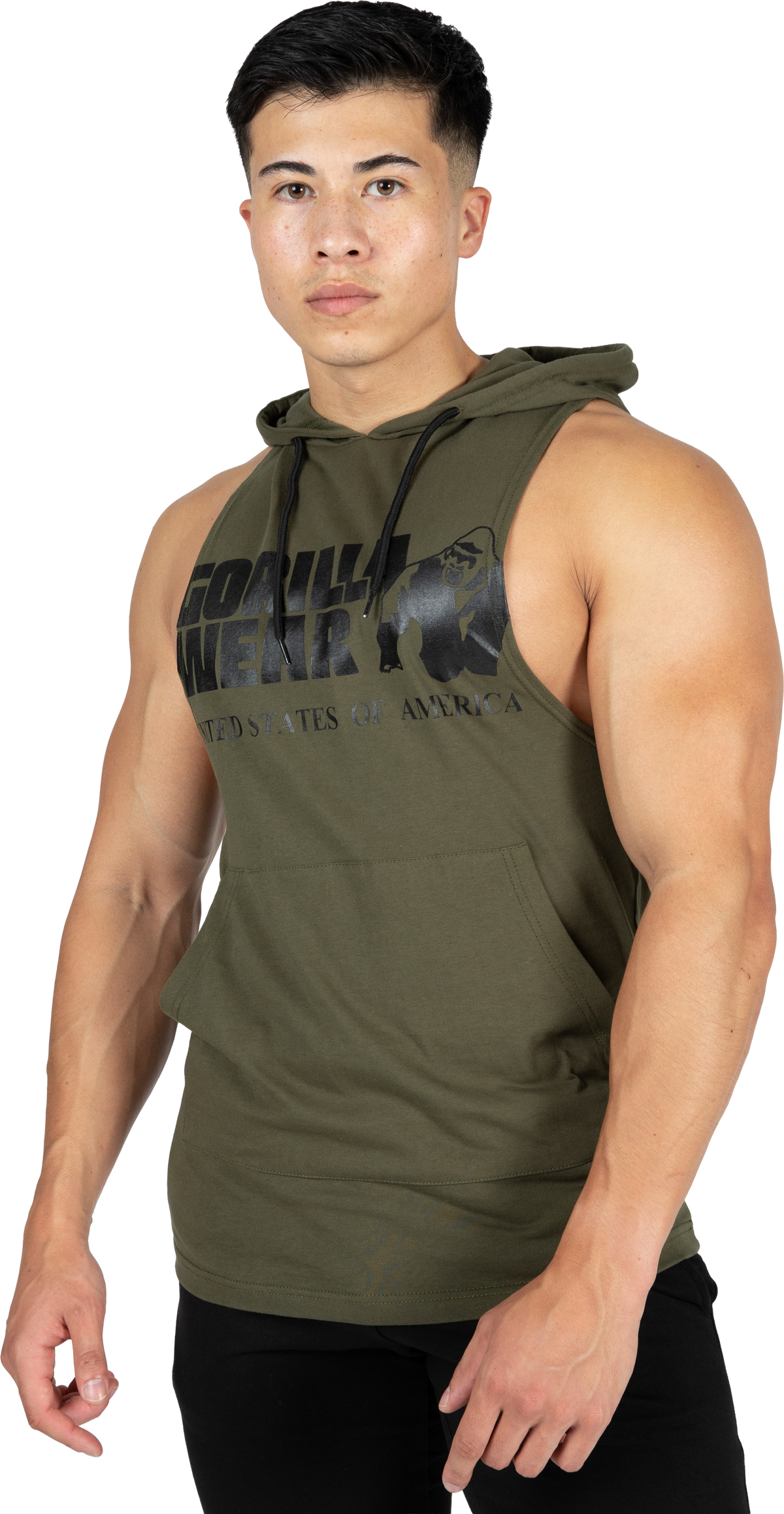 Gorilla Wear Rogers Hooded Tank Top Tank Top Army Green